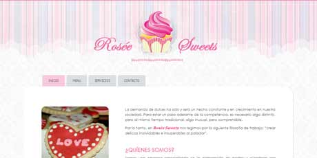 sitio web de Ros&eacute;e Sweets